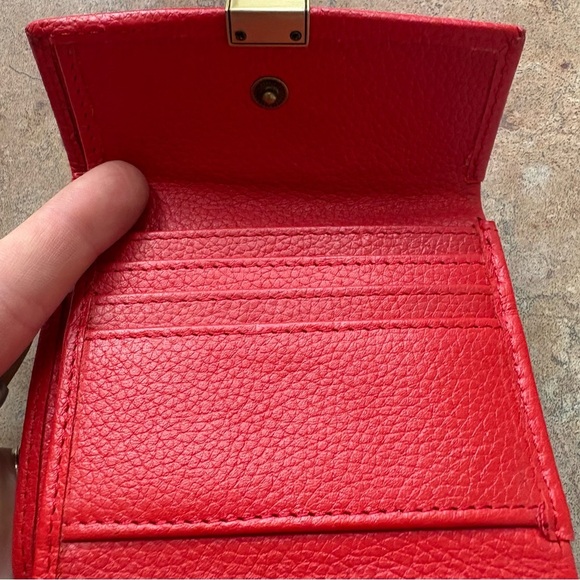 Timberland Vibrant Red Leather Wallet - New! Zip and Snap closures - Picture 3 of 9